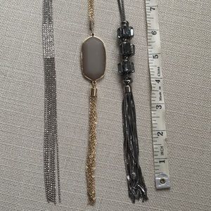 Set of three super fun long necklaces